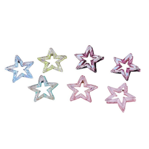 Tj Star fermagli per capelli pentagramma colorato in acrilico da 8 cm per donne e ragazze, moda casual, alta qualità - Product Image 1