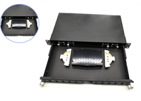 Harga pabrik 1U 19 inci 12 24 32 48port rak dipasang ODF televisi Model Panel Patch serat optik