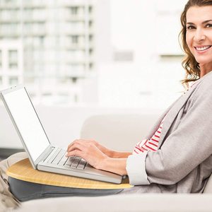 Portable Office Study Table Bamboo Laptop Stand Tray Bed Sofa <strong>Desk</strong> Table <strong>Lap</strong> <strong>Desk</strong> <strong>with</strong> <strong>Cushion</strong> - Product Image 4