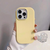 Coque de téléphone à cadre de caméra électrolytique couleur bonbon pour iPhone 15 Pro Max housse de téléphone en TPU souple antichoc pour iPhone 14