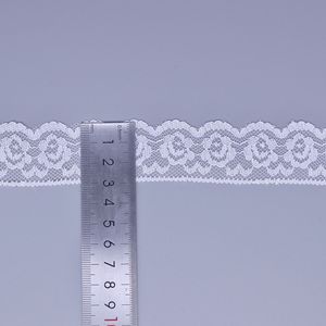 Encaje Floral de Nailon con Borde Pequeño, Color Blanco, No Elástico, para Ropa y Accesorios, para Bordado Decorativo en Zapatos y Bolsos - Product Image 6