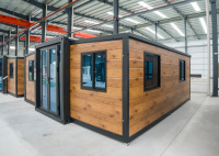 Maison conteneur extensible en bois naturel de 20 pieds, isolée et étanche, solution préfabriquée clé en main pour camp de construction et d'exploitation minière