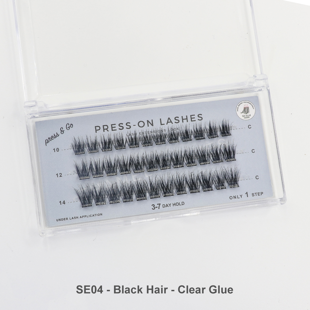 3 Lignes - SE 04 - Cheveux Noirs - Colle Transparente