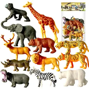 Natual 세계 정글 숲 동물 완구 모델 장난감 야생 동물 장난감