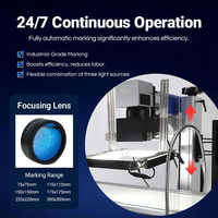 Machine de marquage laser Galvo à fibre volante CNC à positionnement visuel CCD et mise au point automatique, prend en charge les formats DXF/PLT/AI/DWG pour matériaux métalliques