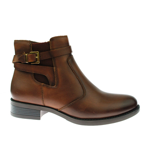 Personalizzare stivali corti per le donne vero spazzolato Retro marrone PU Versatile signore Jodhpurs stivaletti corti - Product Image 2