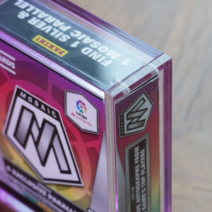 Boîte de protection pour <span class=keywords><strong>cartes</strong></span> de football en acrylique dégradé, style mosaïque <span class=keywords><strong>Panini</strong></span>, avec couvercle magnétique, vente en gros d'usine - Product Image 6