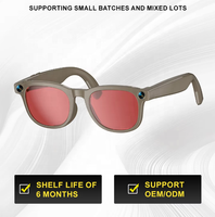 Lunettes Intelligentes IA avec Caméra 1300W 1080P, Transfert WIFI, Contrôle Tactile ChatGPT, Traduction IA, Photographie, Verre Meta, IPX-4, Magnétique