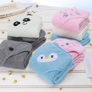 ผ้าขนหนูอาบน้ำสีฟ้าแบบทอ 2023 รุ่นใหม่ น่ารัก ซึมซับน้ำได้ดี แห้งเร็ว แบบมีฮู้ดสำหรับเด็ก ใช้ได้ทั้งในห้องน้ำและนอกบ้าน - Product Image 3
