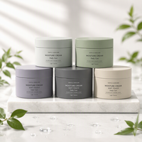 Pots cosmétiques en plastique PET ambré à large ouverture avec couvercles, personnalisables, 100 ml, 300 ml, 200 ml, 250 ml, 8 oz, pour gommages corporels