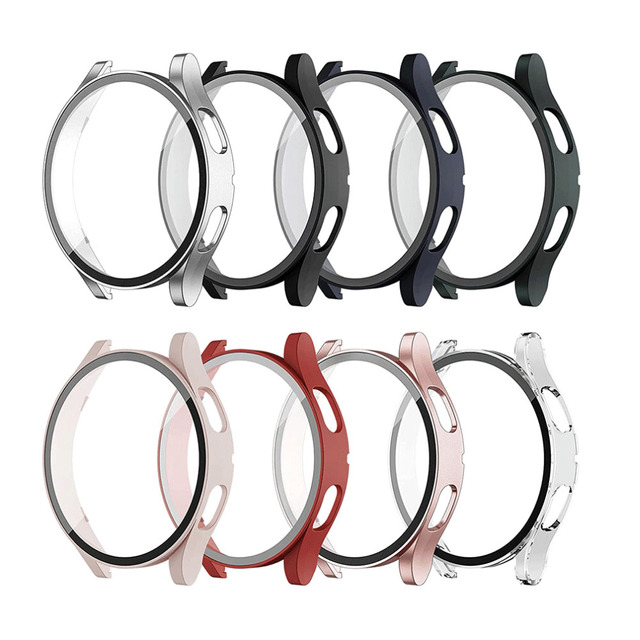 Newest Case+Glass Cover for Samsung Galaxy Watch 4 40mm 44mm Case Protective PC Bumper Watch Accessories