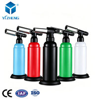 YIZHENG Chalumeau micro-jet au gaz butane multifonction, rechargeable, avec fonctions de sécurité, réglable et coupe-vent, pour la cuisson et le cigare