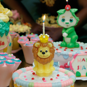 Vela Artística de las Doce Constelaciones para Fiestas, Diseño Rey León, Pequeña, Creativa, Regalo de Cumpleaños, Cera de Parafina, Amarilla, Sin Aroma, para el Hogar - Product Image 5