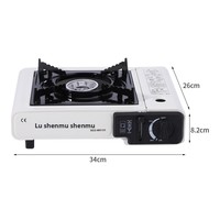Réchaud de camping portable Shenmu en alliage d'aluminium, double usage pour cuisson et barbecue, idéal pour 2-3 personnes