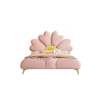Moderne Luxus-Schlafzimmer möbel Weiche hoch gepolsterte Betten Einzel Queen-Size-Kinder Doppelbett Holzrahmen Prinzessin für Mädchen Design