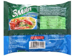 Nouilles instantanées 3Mien saveur homard, 2 fois plus de crevettes, paquet de 65g, fabriqué au Vietnam - Product Image 3
