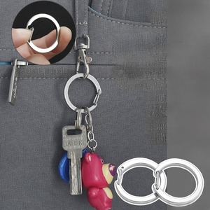 304 Roestvrijstalen Veergesp Sleutelhanger Heren Outdoor Edc Quick Release Opknoping Sleutelhanger Creative Outdoor - Product Image 3