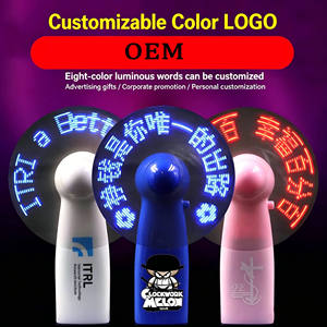 Ventilador LED Portátil Personalizado con Logotipo y Mensaje, Mini Ventilador LED con Mensaje Programable, Ventilador de Mano con Luz LED - Product Image 2