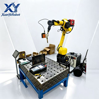 Système de formation pour robot de soudage FANUC M 10iD 12 avec PLC, boîte de vitesses, moteur, servomoteur, IP67, torche Apollo, suivi de soudure laser