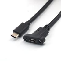 Cantell USB 3.1 Type C Câble d'extension mâle à femelle USB C Câble de montage sur panneau 30cm