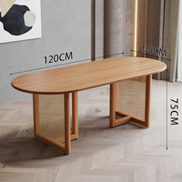 Table à manger moderne MYUZ en bois massif avec plateau en marbre, design créatif en bois de rondin pour la maison, salon, combinaison élégante de chaises 2 places