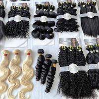 2025 cheveux humains 100% de qualité supérieure sans produit chimique sans enchevêtrement traités faisceaux de cheveux à Double trame