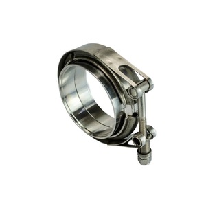 POYRACING Collier de serrage pour tuyau en acier inoxydable de 3,5 pouces, finition polie, pour connexion de bride d'échappement - Product Image 3