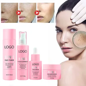 Großhandel 4 in 1 Haut aufhellung creme Set Vitamin C Dark Spot Removal Serum Private Label Koreanisches Hautpflege set