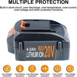 Batteria di Ricambio Personalizzata da 4Ah per <span class=keywords><strong>Utensili</strong></span> Elettrici <span class=keywords><strong>Worx</strong></span> 20V, Compatibile con Modelli WA3520 WA3525 WA3575 WG890 WG891 - Product Image 3