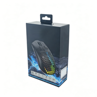 Boîte d'emballage pour souris de jeu avec logo personnalisé, boîte-cadeau en carton de luxe avec crochet pour accessoires informatiques