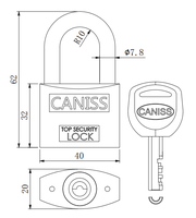 Vente en gros 40-50mm Serrure à code clé Combinaison de verrouillage de porte en verre Acier alliage de zinc aluminium PC Serrure à cylindre Cadenas Serrures de porte en boîte