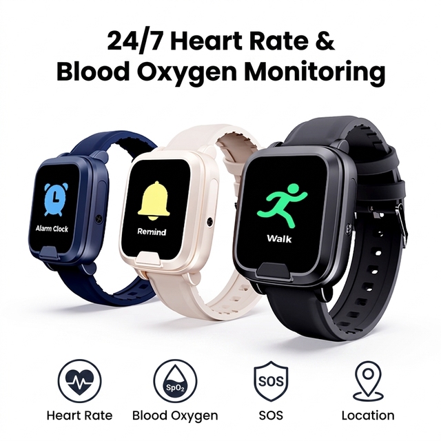 EV06 Medical Alert Watches with Fall Detection for Seniors GPS Tracking Smart Watch with SOS Alarm and Two-way Communication