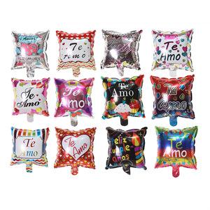 Globo de Aluminio de 10 Pulgadas con Diseño de San Valentín Español, Globo de Aluminio para Fiestas, Té Español, Feliz Cumpleaños, Envío Directo - Product Image 1