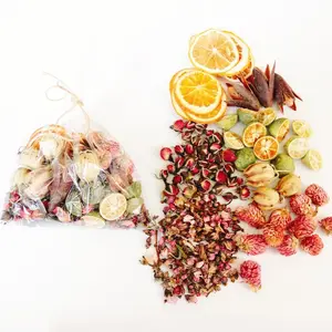 E253 Mixed Natural Dried Flower Head Scented Candle Scented Sachet Glass Bottle Decorated Dried Fruit Diy Dried Flowers