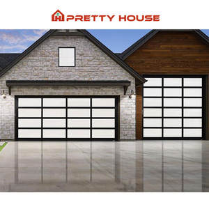 Taille personnalisée 16x7 8x7 télécommande américaine portes de <span class=keywords><strong>garage</strong></span> de <span class=keywords><strong>voiture</strong></span> en verre sans cadre pour les maisons - Product Image 6