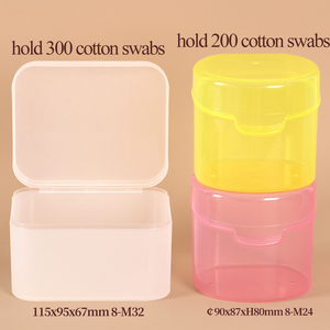 WEISHENG - Estuche Rectangular Transparente de Plástico con Tapa Abatible para Hisopos de Algodón, Caja Transparente para Hisopos de Algodón - Product Image 3