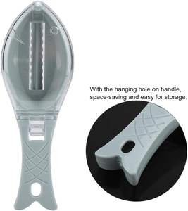 Utensilios de cocina: Cuchillo pelador y raspador de escamas de pescado de extracción rápida con cepillo para escamas y ralladores - Product Image 4