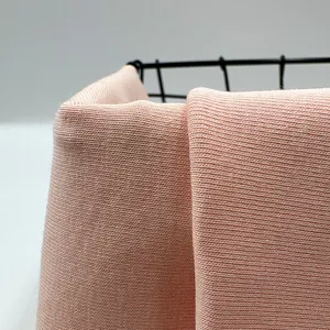Custom 180Gsm Rib Fabric Supplier Wholesale 92% Cotton 8% Spandex Double Sides Interlock Knit Ribbed Cotton Elastane Fabric