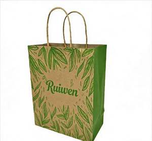 En stock, sacs en papier kraft brun, sacs en papier écologiques, impression personnalisée du logo, sacs cadeaux blancs, sacs shopping en papier avec poignées - Product Image 6