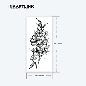 INKARTLINK - Pegatinas <span class=keywords><strong>de</strong></span> Tatuajes Temporales para el Cuerpo, Diseño <span class=keywords><strong>de</strong></span> Ramo Floral, Resistentes al Agua, Ecológicas, Duran 15 Días, Paquete al por Mayor - Product Image 4