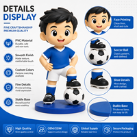 Kundenspezifisches Design OEM ODM PVC-Figur Farbige Pose Basis Fußball-Athlet Actionfigur Plastik-Jungenpuppe Sammlerstück Skulptur