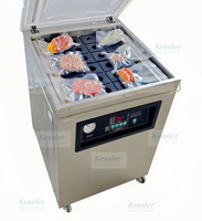 Machine d'emballage sous vide automatique électrique commerciale de type au sol DZ-500/2E en acier inoxydable pour sachets en aluminium