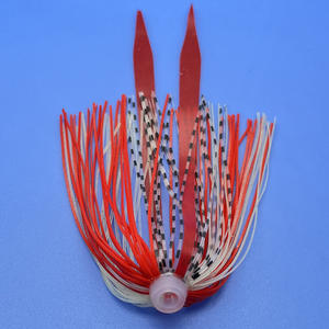 Jupes de pêche en silicone à bas <span class=keywords><strong>prix</strong></span>, jupe parapluie, leurre de pêche en caoutchouc avec cravate - Product Image 4