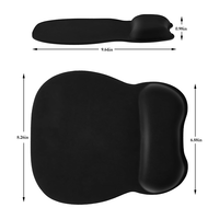 Tapis de souris confortable avec repose-poignets en gel Surface lisse Base en PU antidérapante pour ordinateur portable bureau