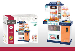 Enfant jouer maison cuisine Chef jouets cuisiner nourriture Table à manger jouets vaisselle pulvérisation eau crème glacée support changement couleur des aliments pour les enfants - Product Image 2