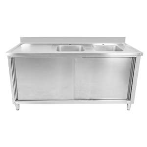 Cabinet d'évier de stockage intégré <span class=keywords><strong>pour</strong></span> la cuisine, le restaurant et l'hôtel-Plate-forme en acier inoxydable <span class=keywords><strong>pour</strong></span> le lavage des légumes et de la <span class=keywords><strong>vaisselle</strong></span> - Product Image 5