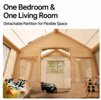 Carpa Inflable para Acampar al Aire Libre, de Una Habitación, para las Cuatro Estaciones, Impermeable, Espaciosa, Fácil de Instalar, Refugio de Glamping de Lujo, Oxford 5-8