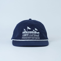 Casquette de baseball non structurée à 5 panneaux en coton sergé avec logo brodé plat personnalisé de qualité supérieure, profil moyen, fermeture snapback