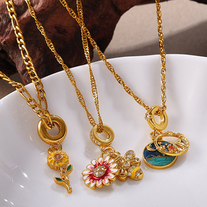 Collar con Colgante de Moda, Aleación de Zinc, Chapado en Oro de 18K, Forma de Animal, Estilo Playero, Joyería para Mujer, Regalo - Product Image 3