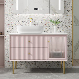 Personalizzato moderno rettangolo singolo lavello pavimento montato <span class=keywords><strong>mobile</strong></span> <span class=keywords><strong>bagno</strong></span> classico <span class=keywords><strong>con</strong></span> controsoffitto specchio intelligente - Product Image 5